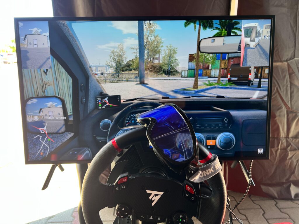 Symulator jazdy w alkogoglach - kierownica oraz alkogoogle