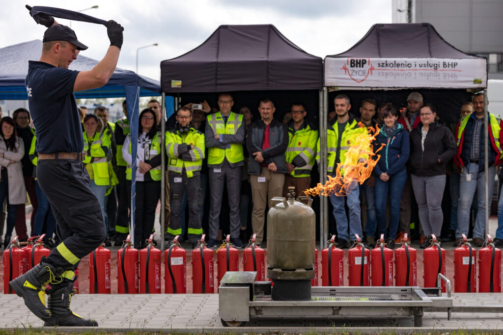 pożar gazu pokaz