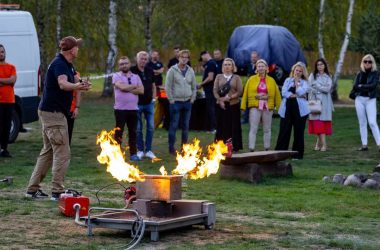 pożar baterii pożar baterii - szkolenie z gaszenai baterii